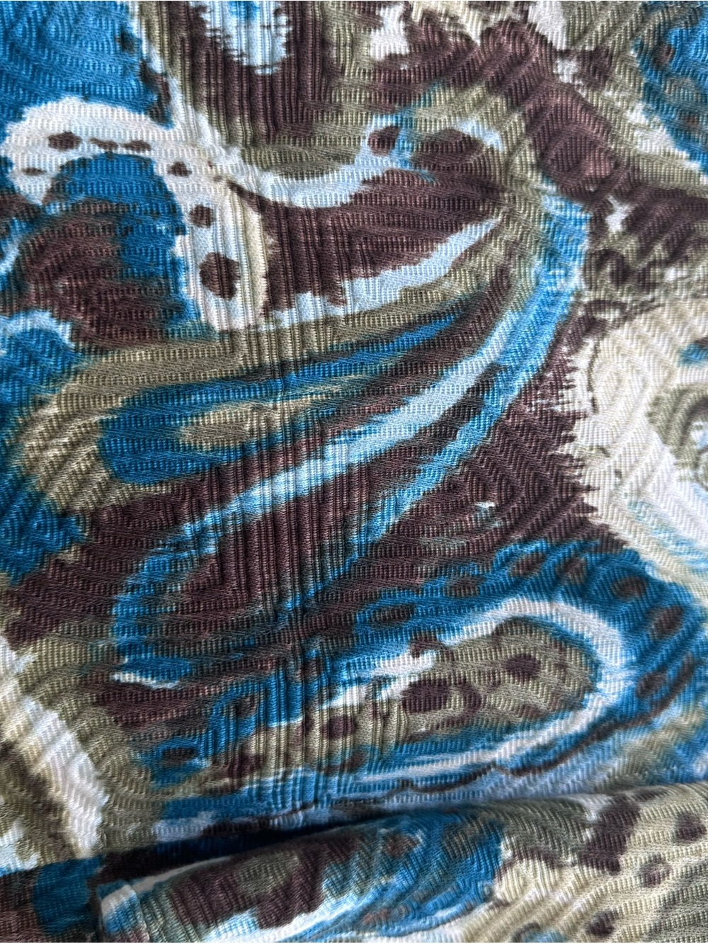 Alfred Dunner Plus Size Blue & Brown Paisley Blazer - Size 20 - Picture 3 of 6